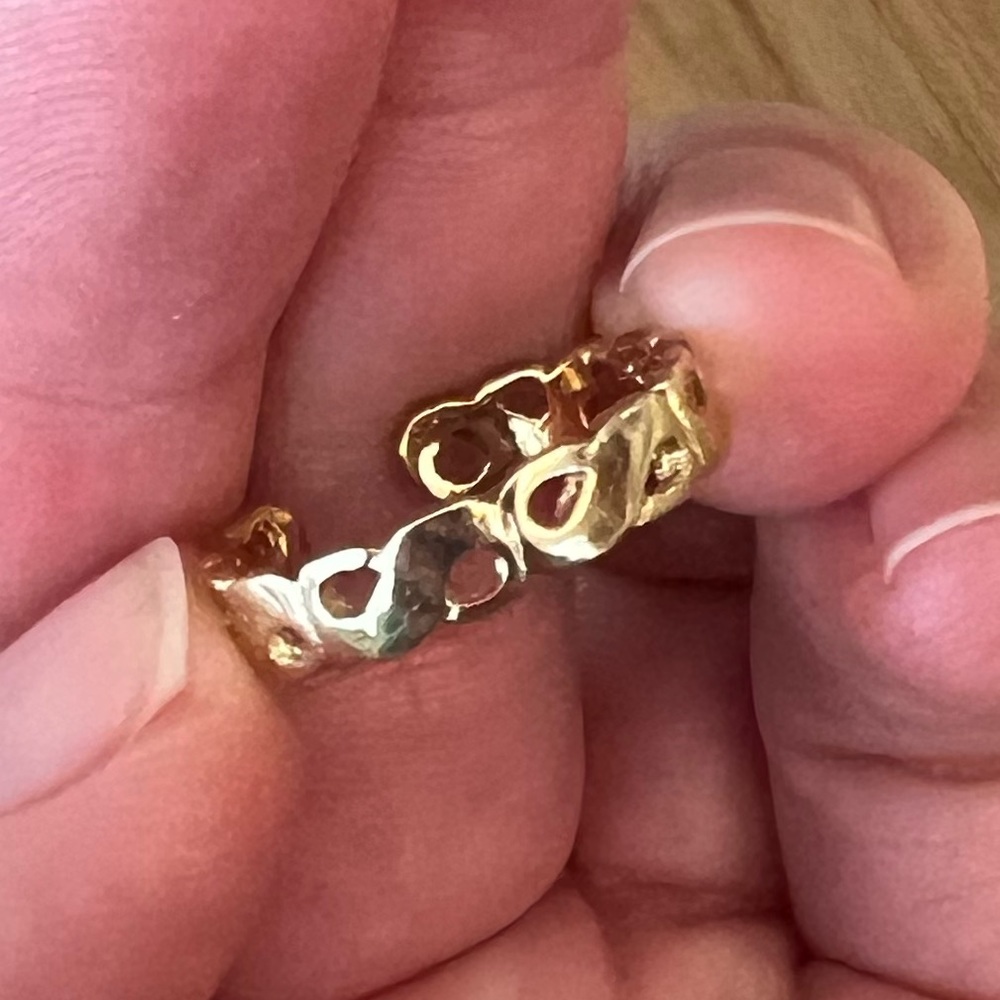 Gold Sterling Silver Infinity Ring Toe Ring Midi … - image 1